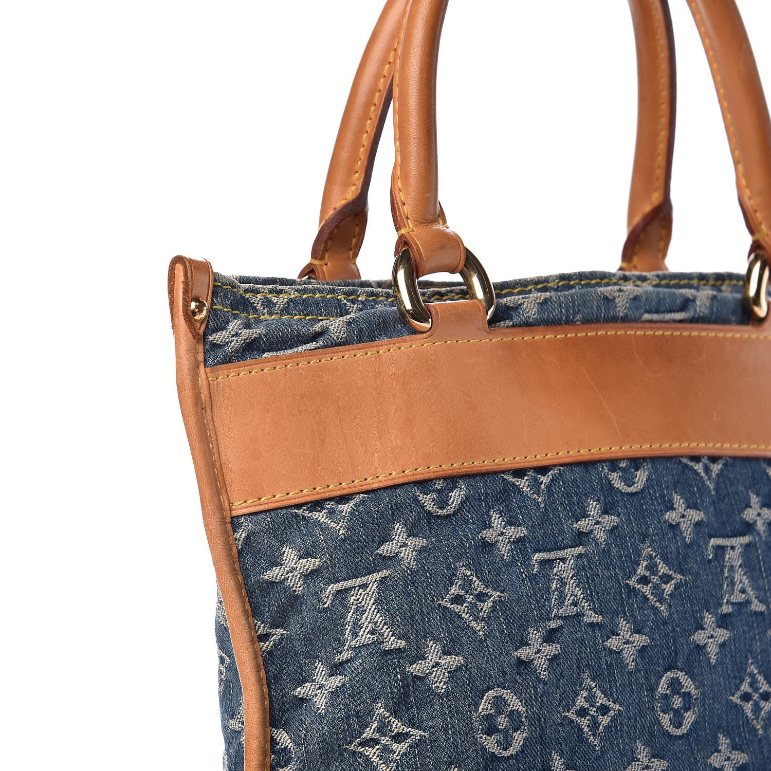 Louis Vuitton Monogram Denim Sac Plat Blue 10 of 13