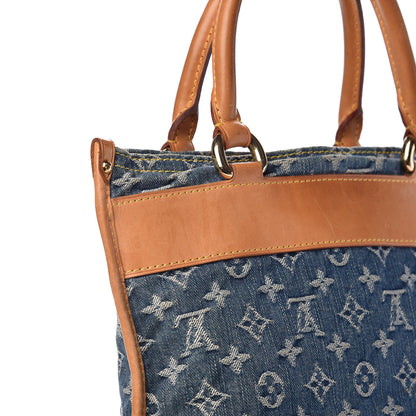Louis Vuitton Monogram Denim Sac Plat Blue 10 of 13
