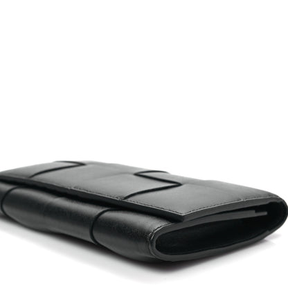 Bottega Veneta Calfskin Maxi Intrecciato Zip Wallet Black 8 of 8