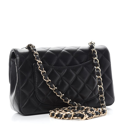 Chanel Lambskin Quilted Mini Rectangular Flap Black 3 of 12