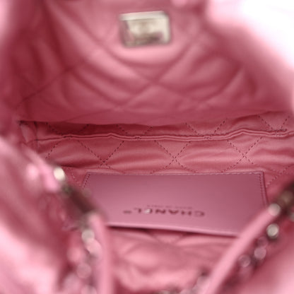 Chanel Metallic Lambskin Lacquered Monochrome Quilted Mini Chanel 22 Pink 5 of 11