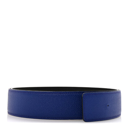 Hermes Epsom Swift 38mm Belt Strap  95 38 Bleu Electrique Black 1 of 5