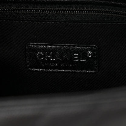 Chanel Caviar Chevron Quilted Medium Coco Handle Flap So Black 6 of 10