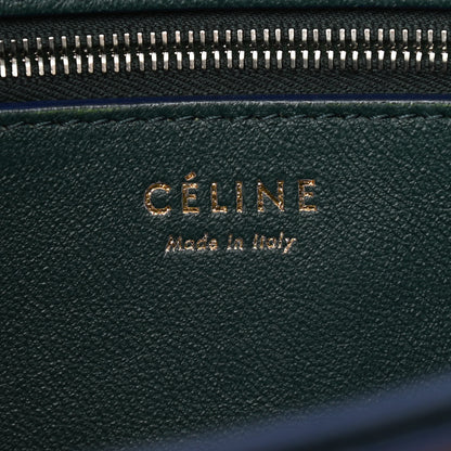 Celine Suede Calfskin Pony Hair Medium Tri-Color Diamond Shoulder Bag Green 6 of 10