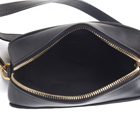 Fendi Vitello Century Bi-Color FF 1974 Embossed Mini Camera Case Maya Black 5 of 9