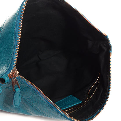 Balenciaga Agneau Giant 12 Rose Gold Hardware Flat Handle Clutch Lagon 6 of 11