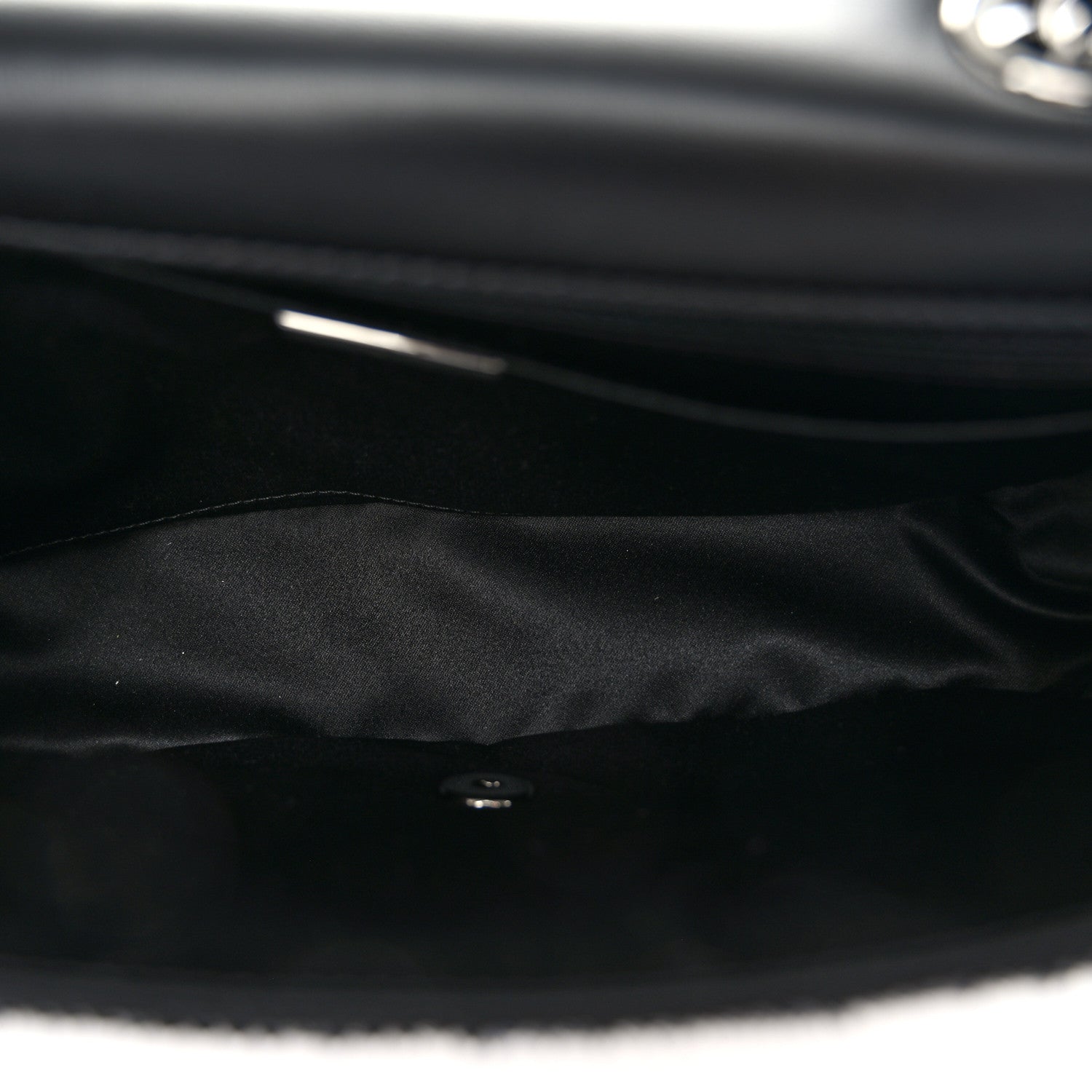 Chanel Sequin Medium Single Flap Silver Black 5 of 10
