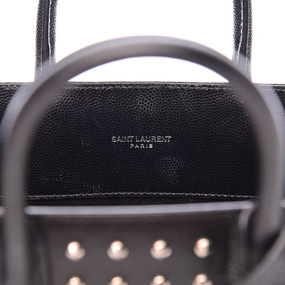Saint Laurent Calfskin Studded Nano Sac De Jour Black 6 of 15