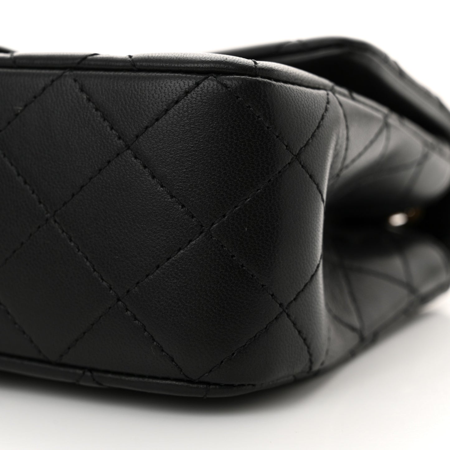 Lambskin Quilted Small Sweet Camellia Flap Black