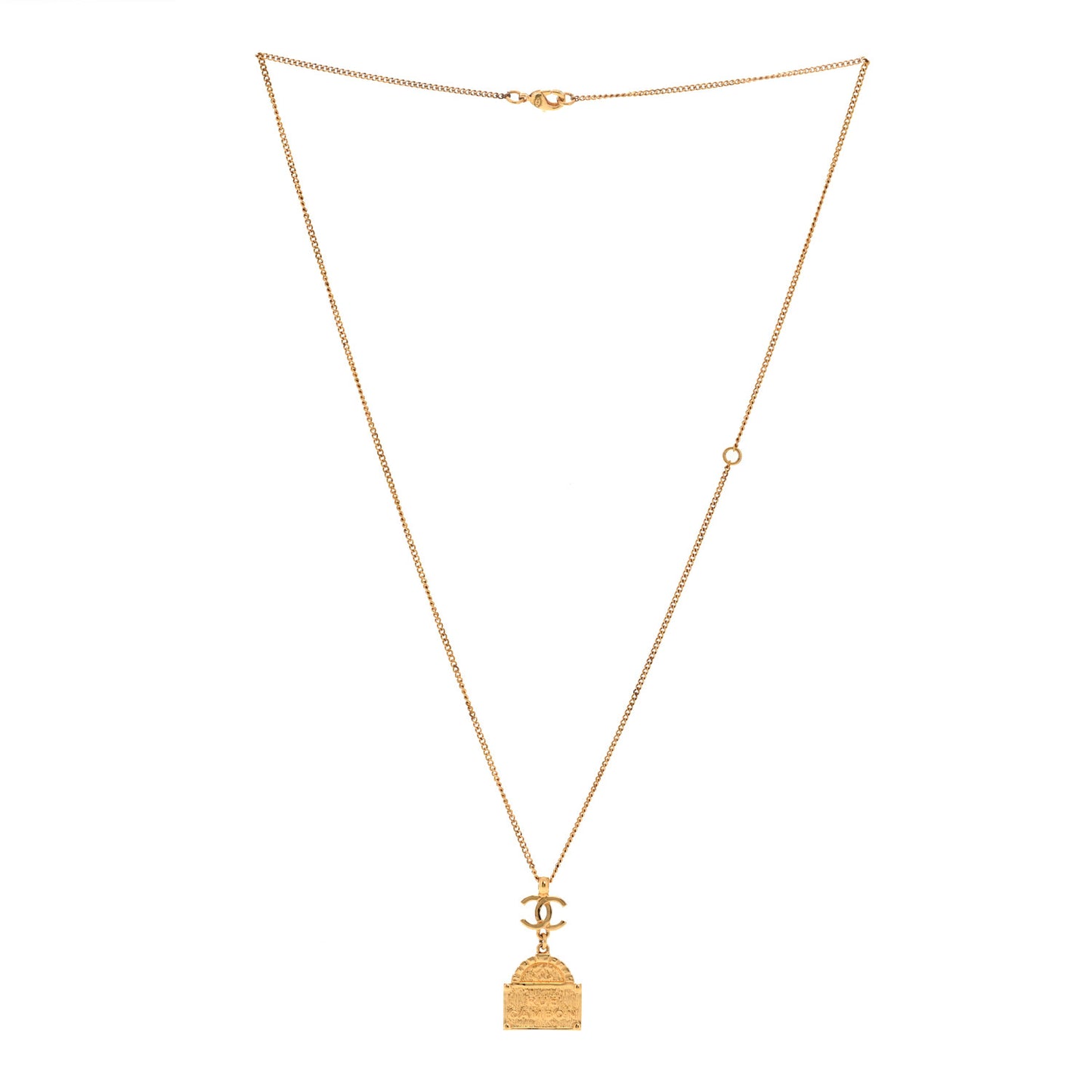 Metal CC Rue Cambon Necklace Gold