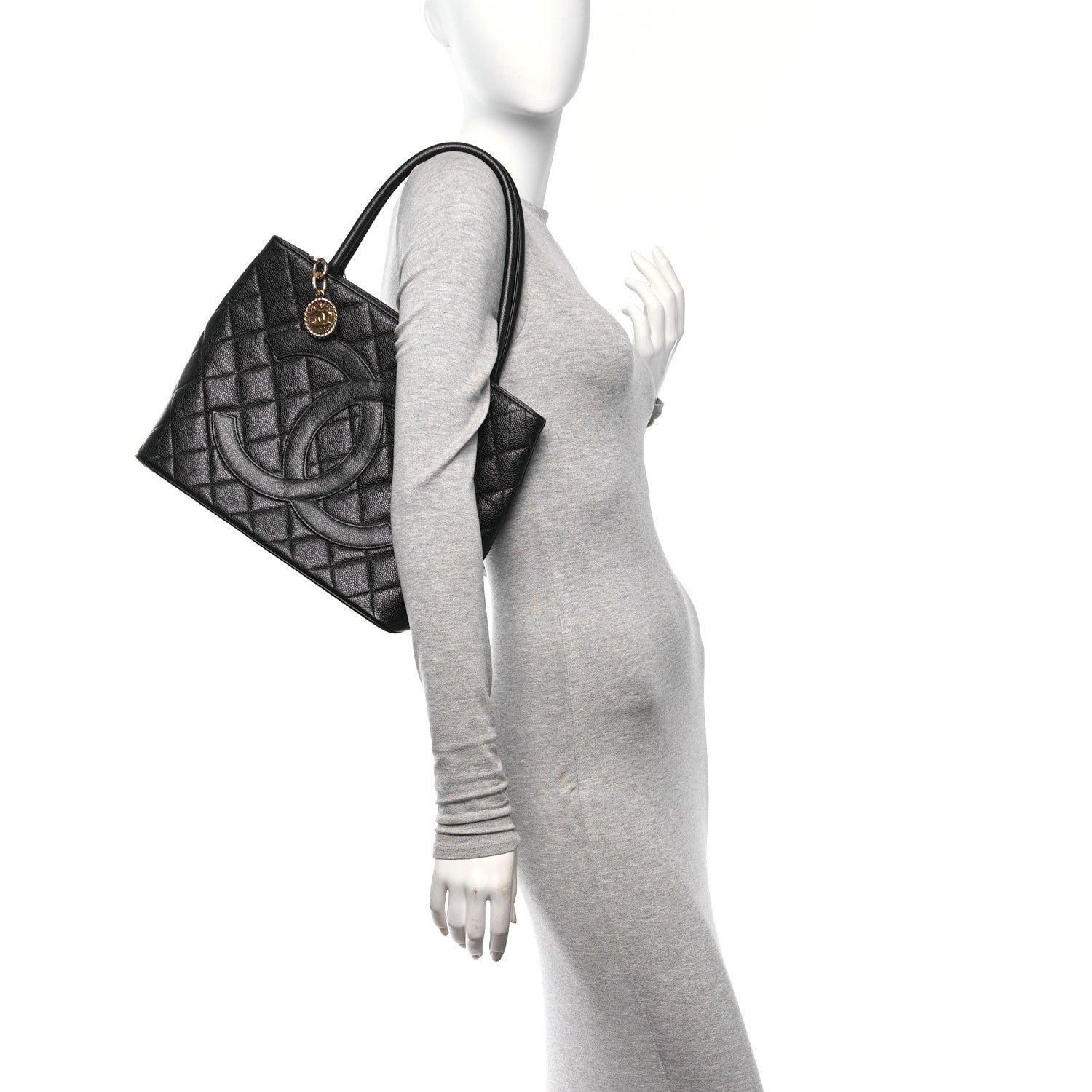 Chanel Caviar Quilted Medallion Tote Black 2 of 10