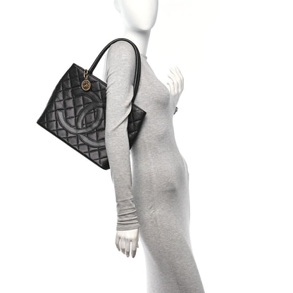 Chanel Caviar Quilted Medallion Tote Black 2 of 10