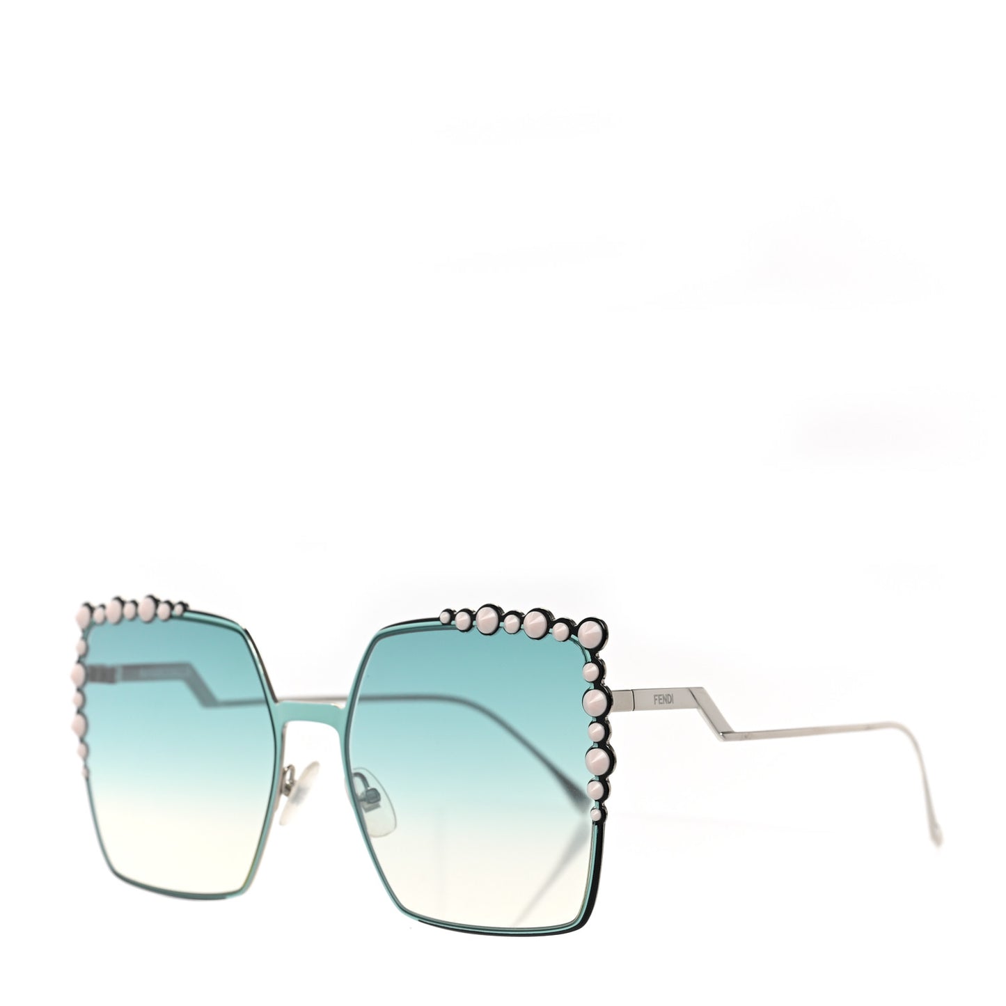 Metal Dots Square Sunglasses FF 0259/S Green Palladium