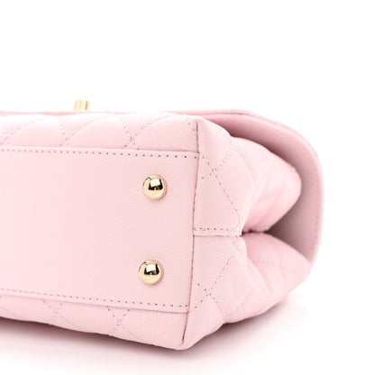 Chanel Caviar Quilted Mini Coco Handle Flap Light Pink 10 of 11