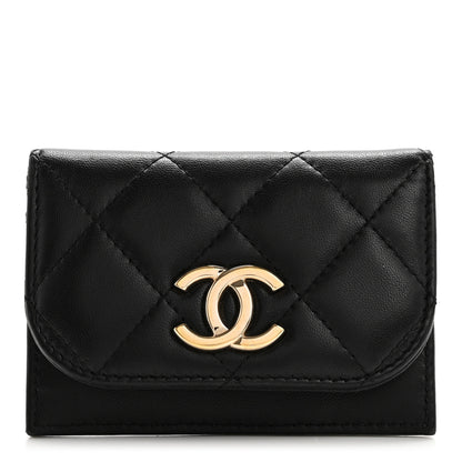 Chanel Lambskin Quilted Flap Waist Bag Insert Black 1 of 7
