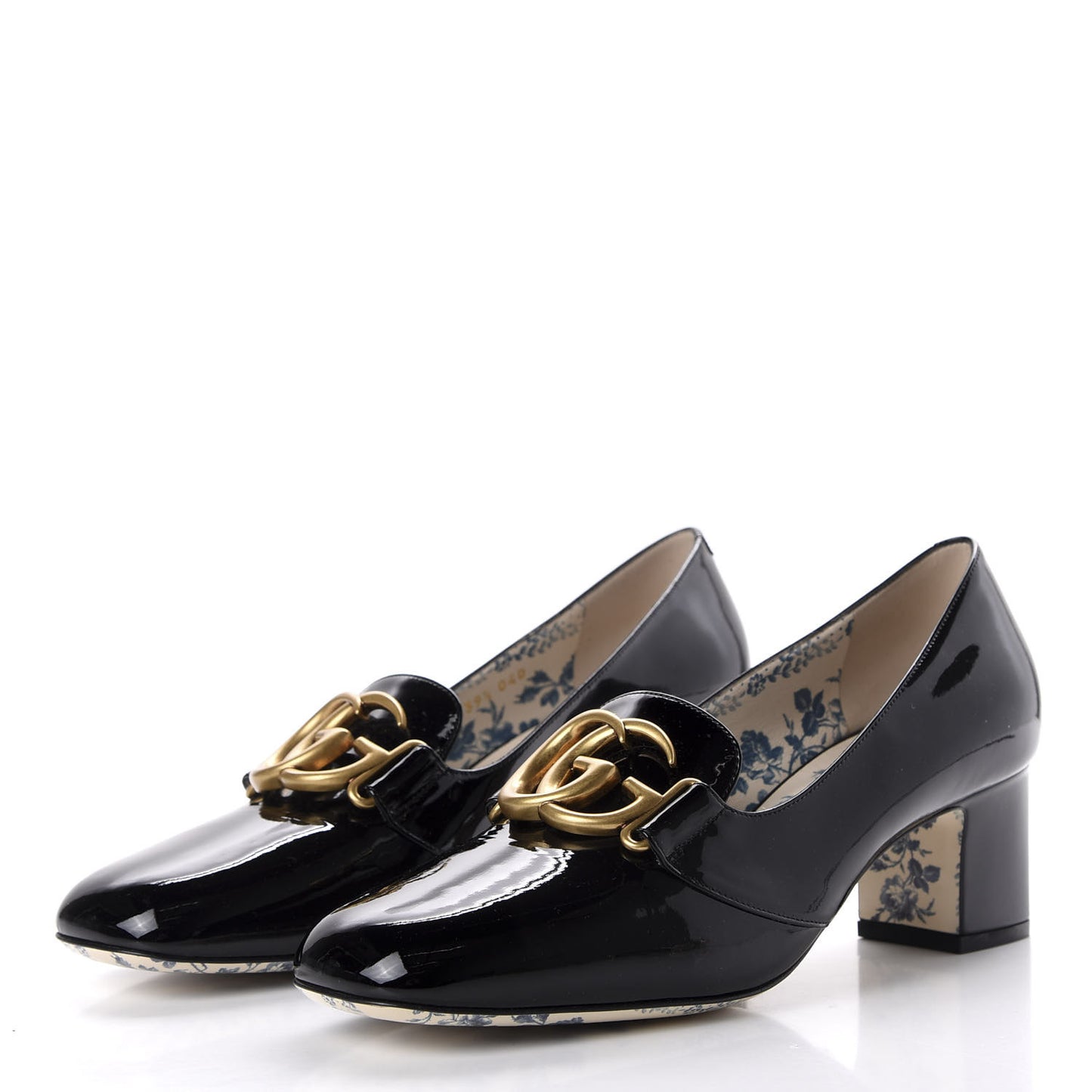 Vernice GG Victoire 55mm Loafer Pumps 39.5 Black