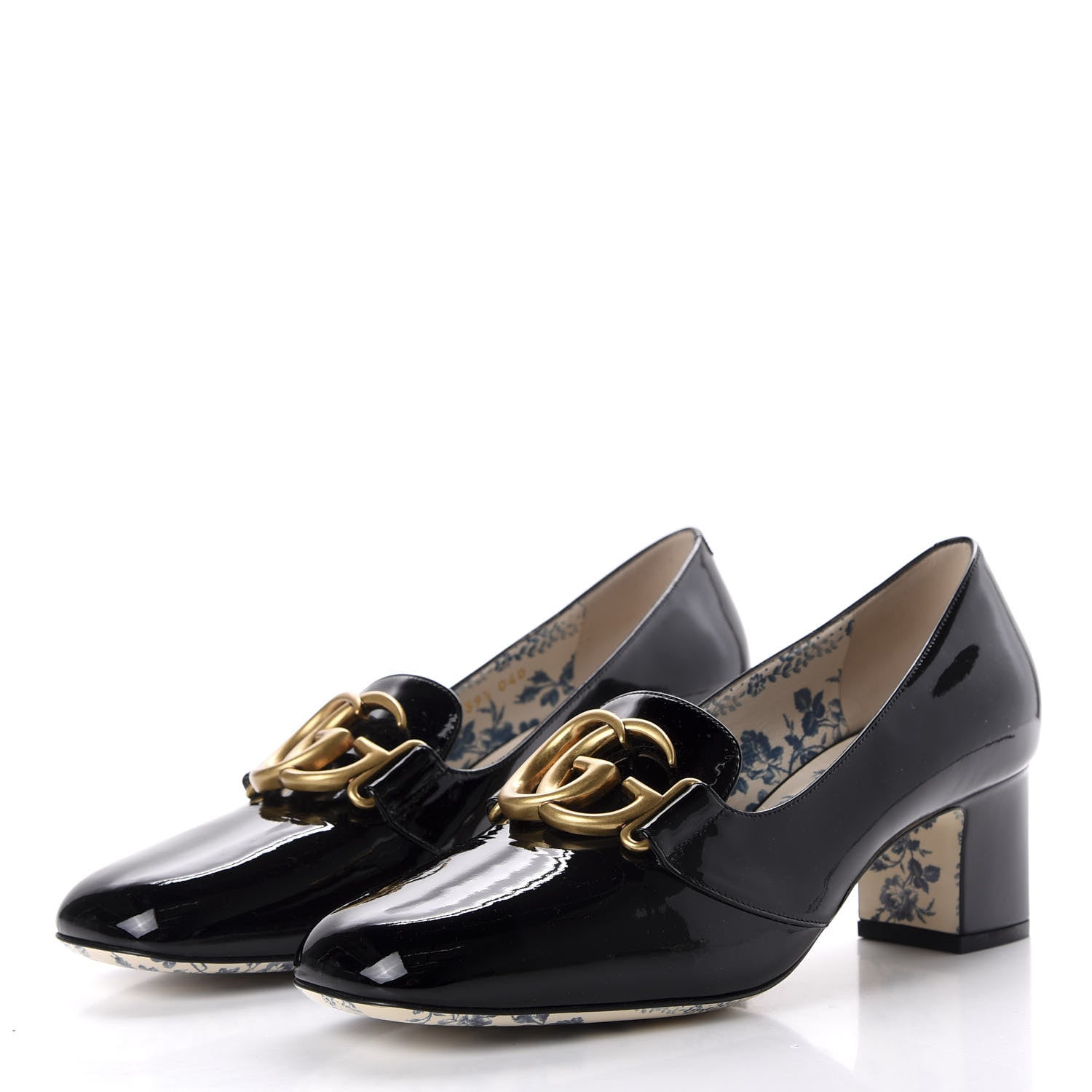 Gucci Vernice GG Victoire 55mm Loafer Pumps 39.5 Black 3 of 10