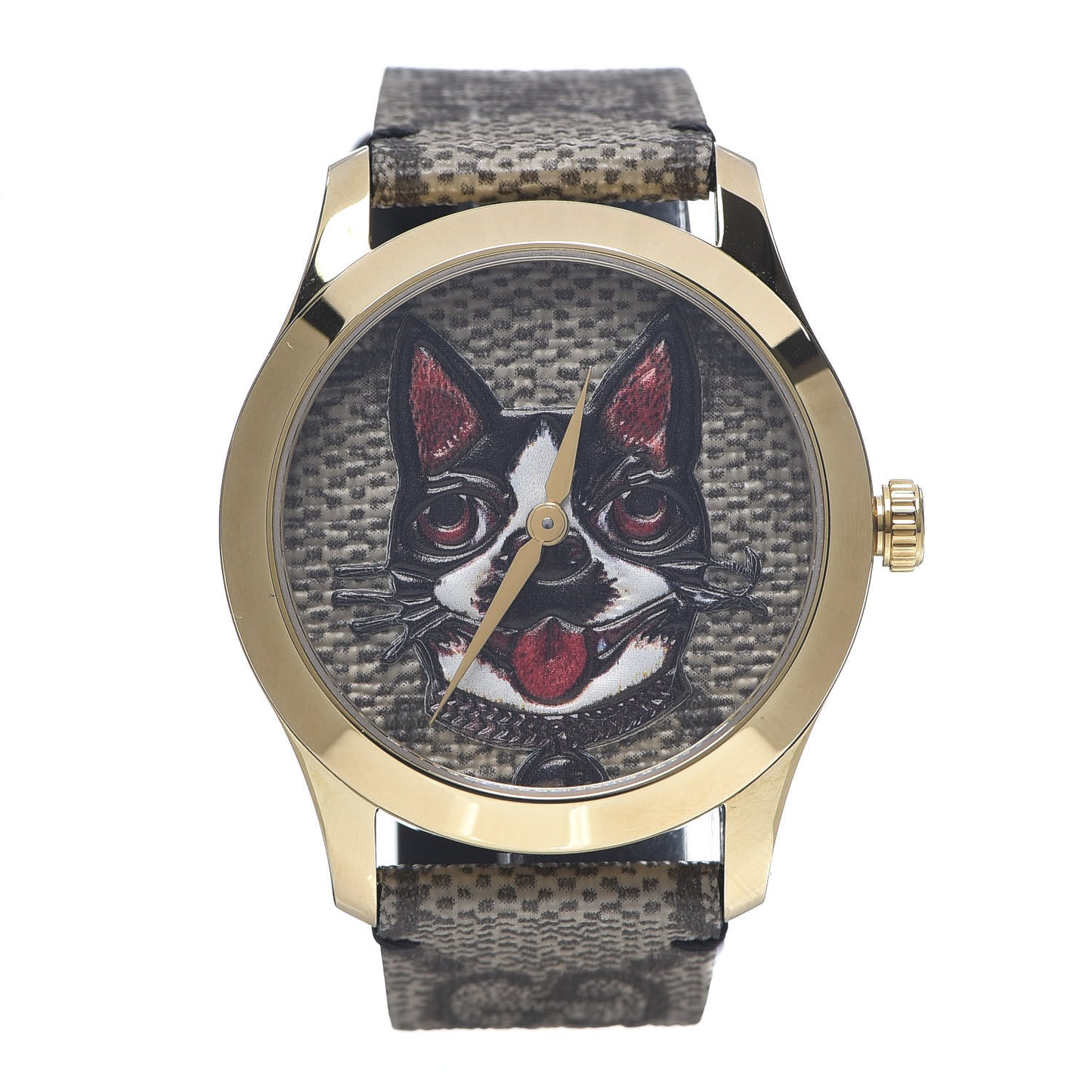 Stainless Steel Canvas 38mm G-Timeless GG Supreme Bosco Quartz Watch Brown