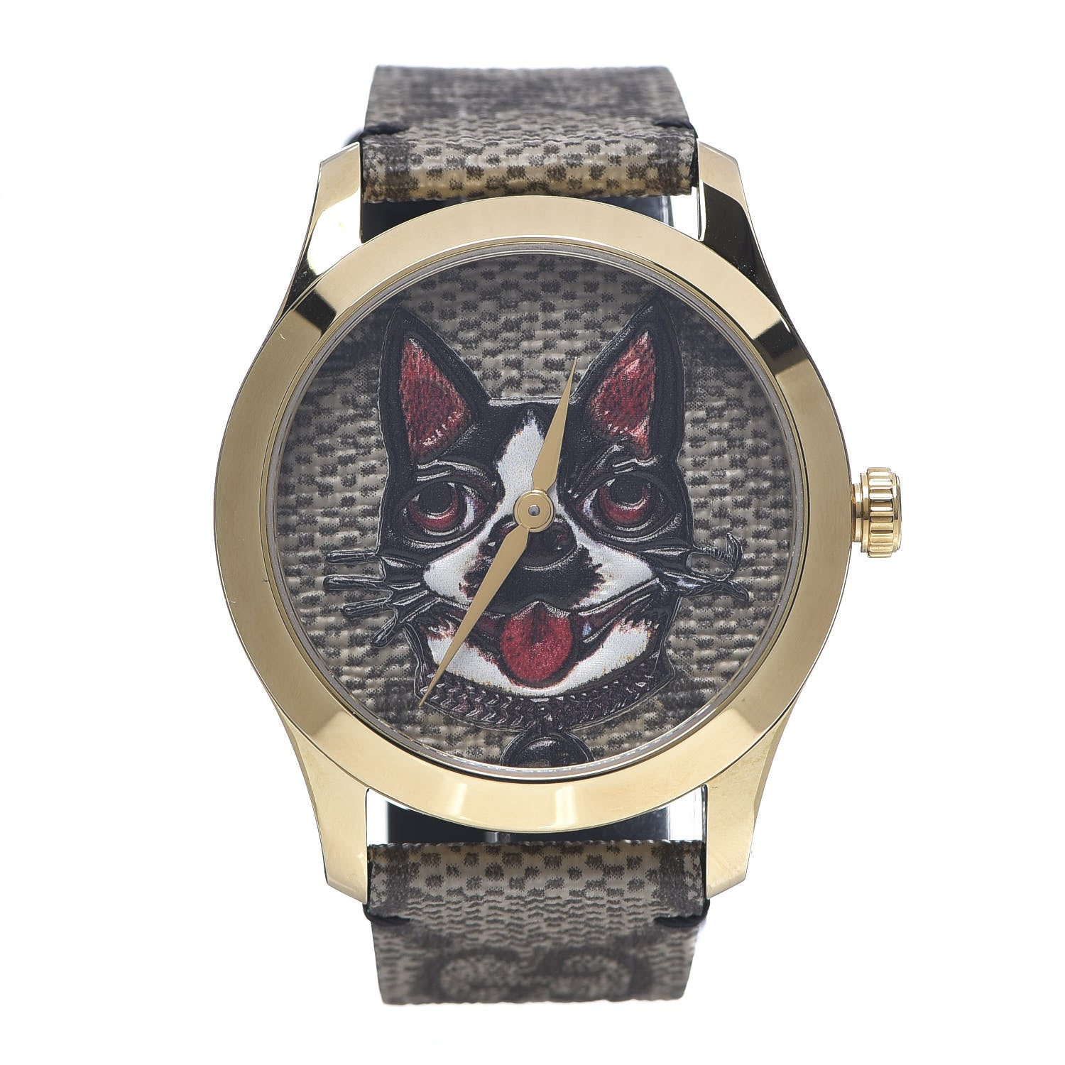 Gucci Stainless Steel Canvas 38mm G-Timeless GG Supreme Bosco Quartz Watch Brown 1 of 7