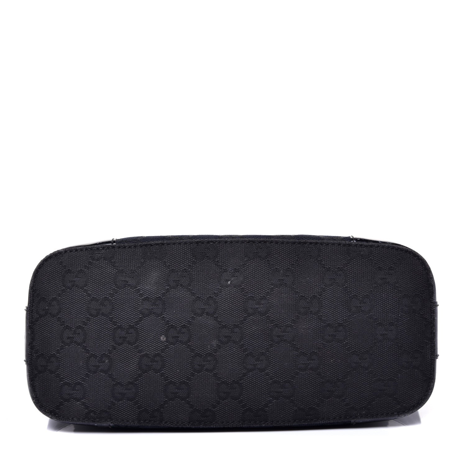 Gucci Canvas Patent Monogram Shoulder Bag Black 10 of 13