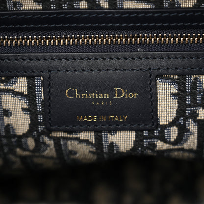 Christian Dior Wicker Oblique Basket Bag Blue 6 of 11