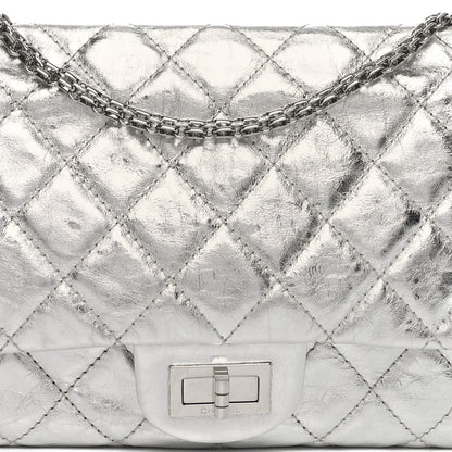 Chanel Metallic Aged Calfskin Quilted 2.55 Reissue 227 Flap Silver 8 of 10