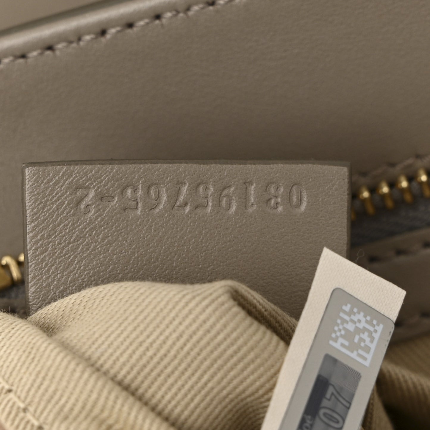 Shiny Calfskin Suede Small C Double Carry Bag Motty Grey