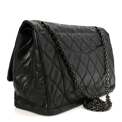Chanel Metallic Aged Calfskin Quilted 2.55 Reissue 226 Flap So Black 3 of 10