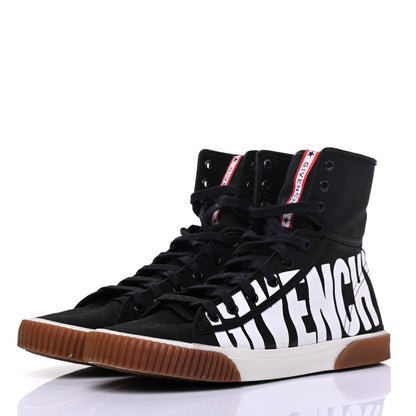 Givenchy Canvas Womens High Top Logo Sneakers 40 Black 3 of 10