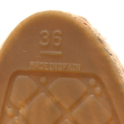 Chanel Lambskin Quilted CC Espadrilles 36 Beige 9 of 10