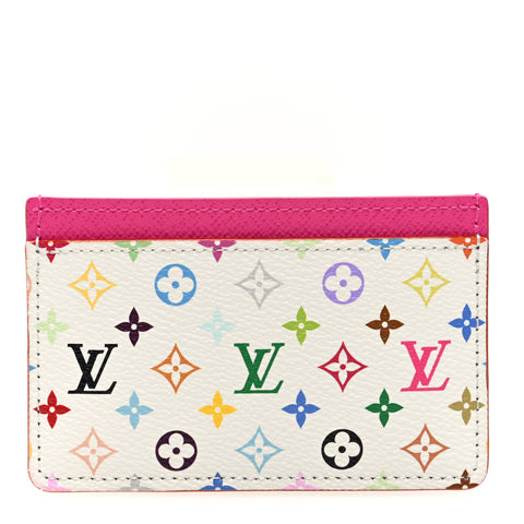 LV X TM Monogram Multicolor Card Holder Kawaii Pink