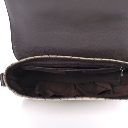 Gucci Monogram Flap Messenger Bag Beige Dark Brown 4 of 4
