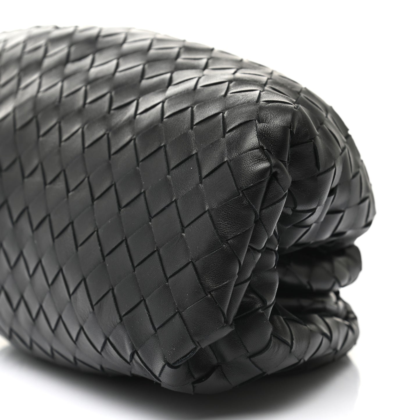 Nappa Maxi Intreccio The Pouch Oversized Clutch Black