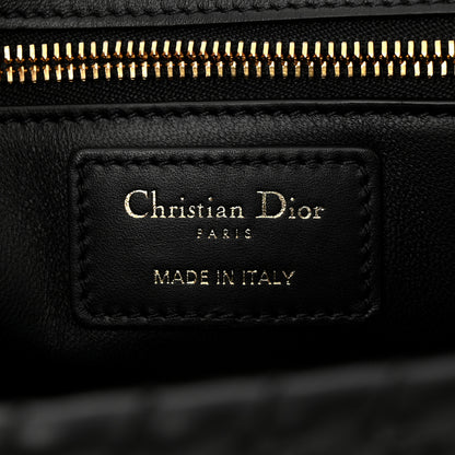 Christian Dior Calfskin Braided 30 Montaigne Chain Flap Bag Black 6 of 10