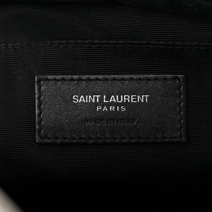 Saint Laurent Metallic Calfskin Matelasse Monogram Lou Camera Bag Silver 6 of 17