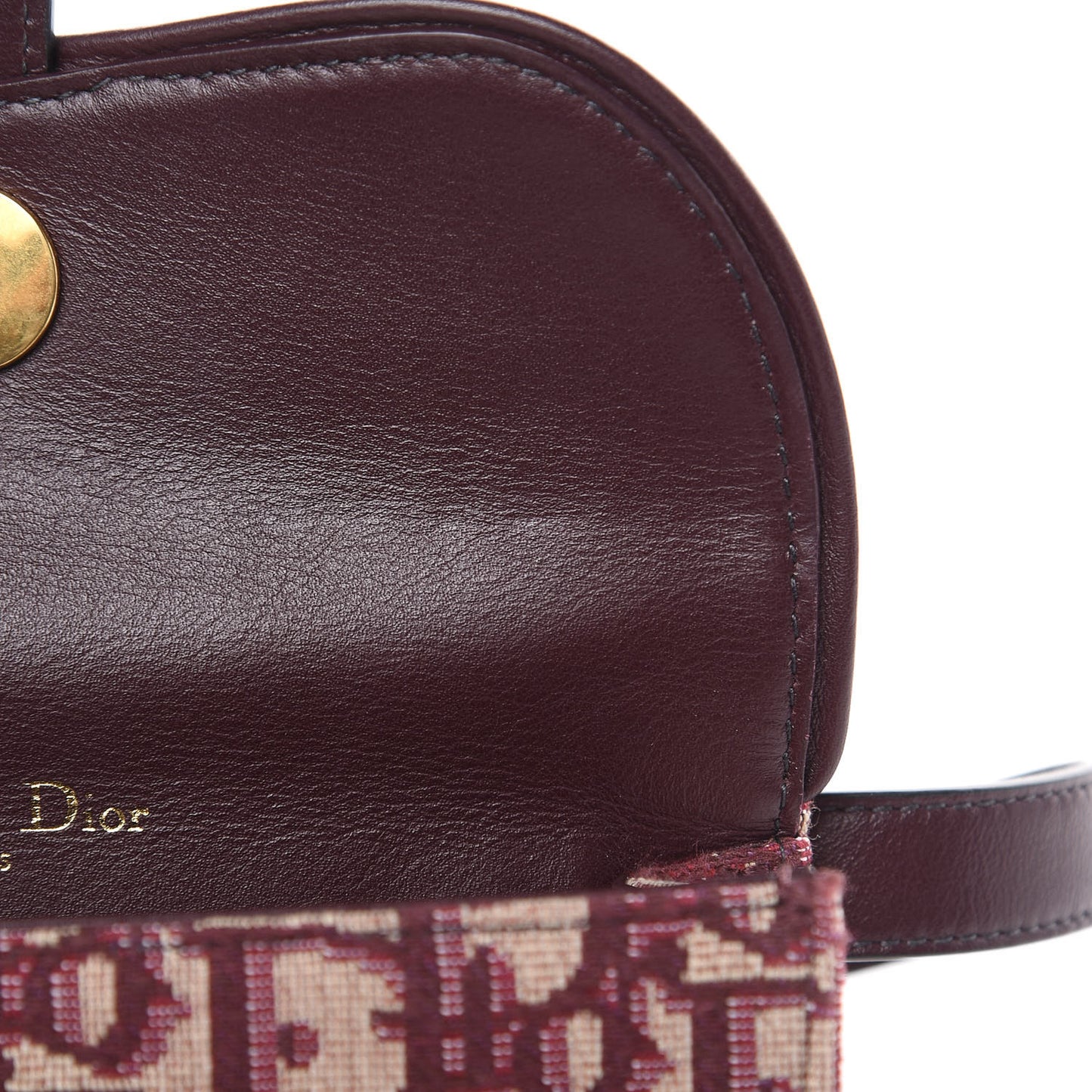 Oblique Saddle Belt Bag Bordeaux