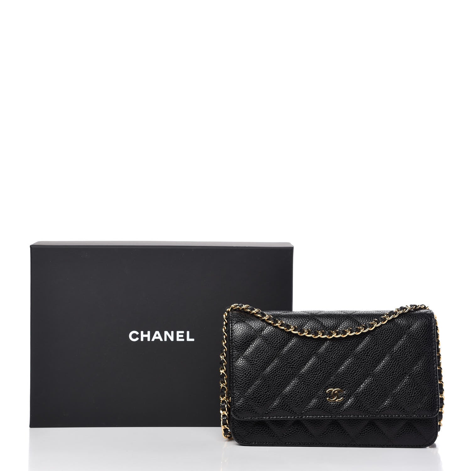 Chanel Caviar Quilted Wallet On Chain WOC Black 12 of 12