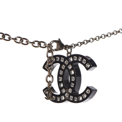 Chanel Crystal Resin Butterfly CC Necklace Gold 4 of 4