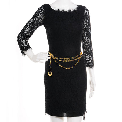 Chanel Lambskin Triple Chain Link CC Belt Gold 2 of 7