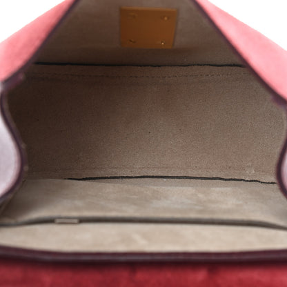 Chloe Suede Smooth Calfskin Mini Drew Shoulder Bag Plum Purple 4 of 8