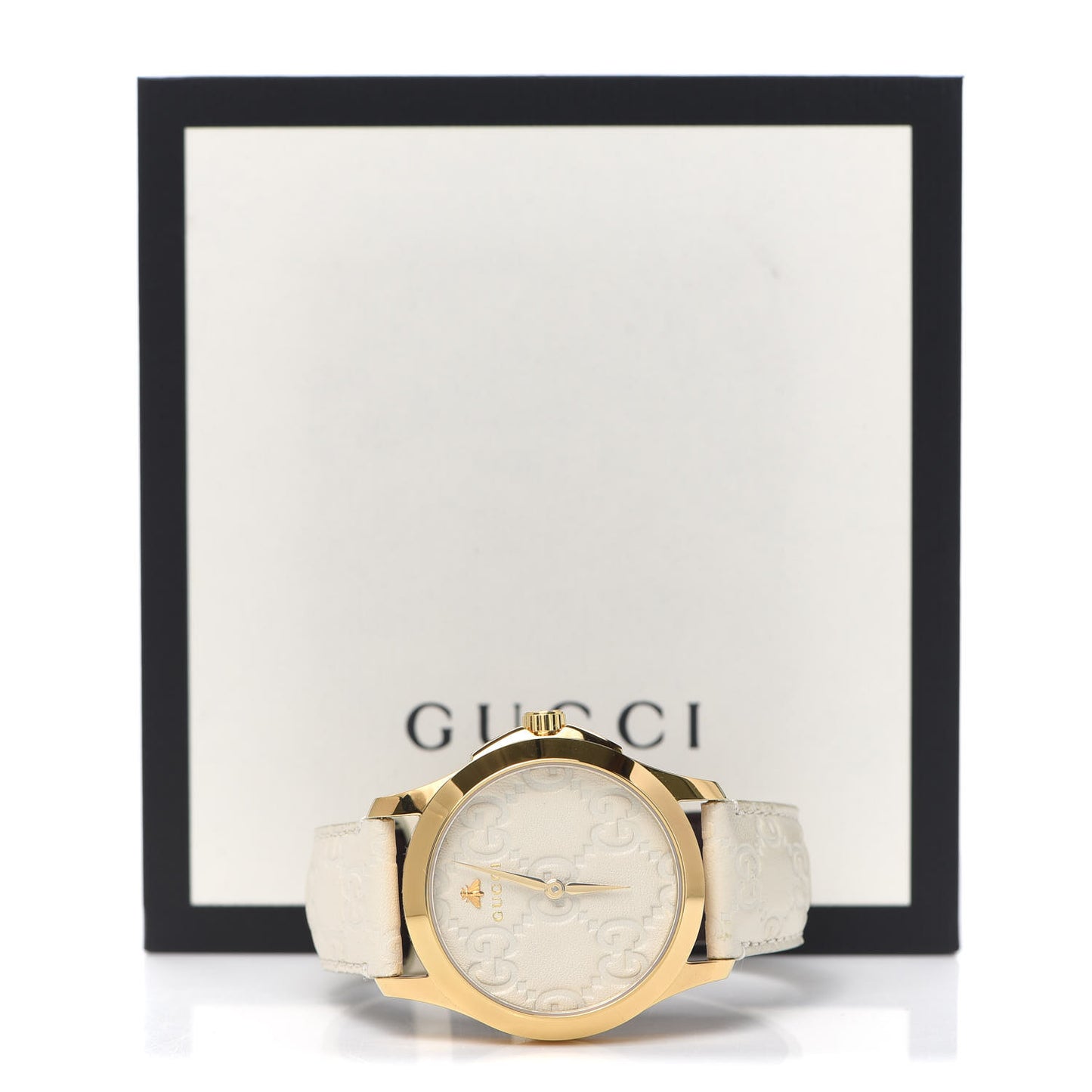 Stainless Steel Calfskin 38mm G-Timeless Quartz Watch White