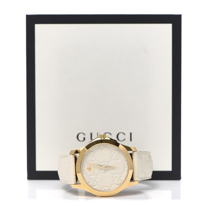 Gucci Stainless Steel Calfskin 38mm G-Timeless Quartz Watch White 5 of 5