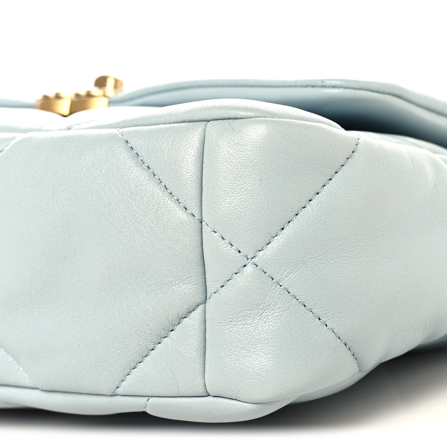 Chanel Lambskin Quilted Medium Chanel 19 Flap Light Blue 10 of 10