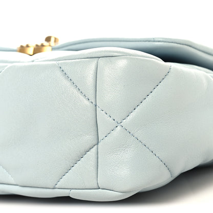 Chanel Lambskin Quilted Medium Chanel 19 Flap Light Blue 10 of 10
