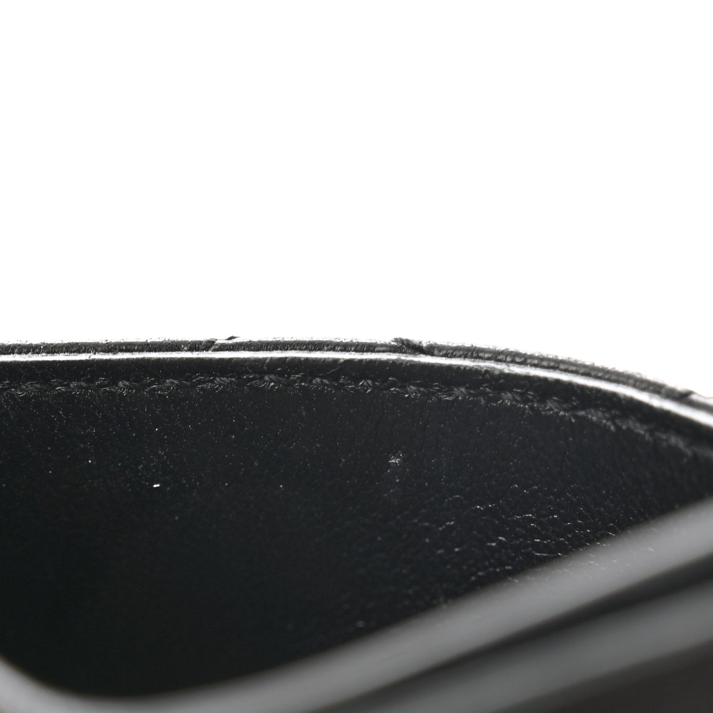 Lambskin Quilted Gaby Credit Card Case Black