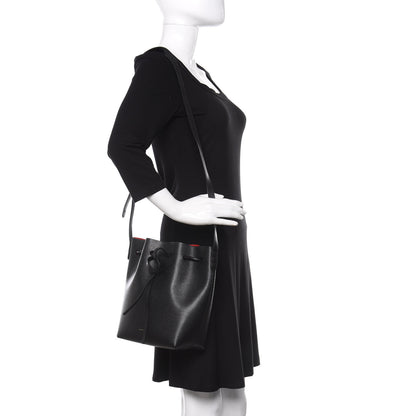 Mansur Gavriel Saffiano Mini Bucket Bag Black Flamma 2 of 9