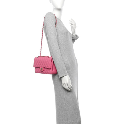 Chanel Caviar Quilted Medium Double Flap Pink 2 of 12