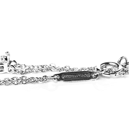 Tiffany Platinum Diamond .17ct Double Chain Solitaire Bracelet 4 of 4
