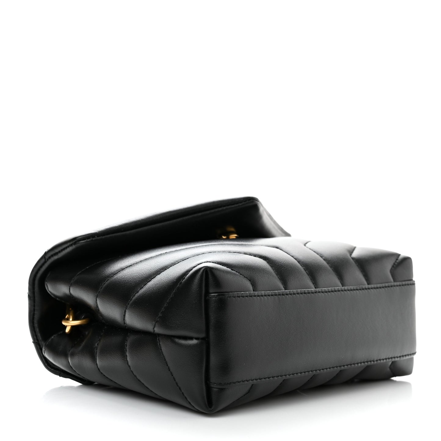 Calfskin Y Quilted Monogram Toy Loulou Crossbody Bag Black