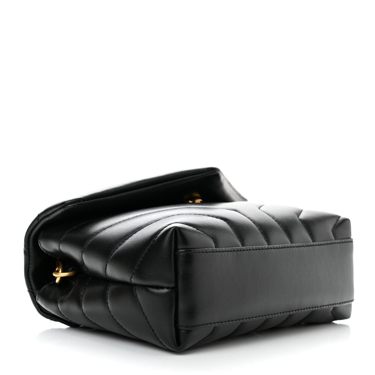 Saint Laurent Calfskin Y Quilted Monogram Toy Loulou Crossbody Bag Black 4 of 10